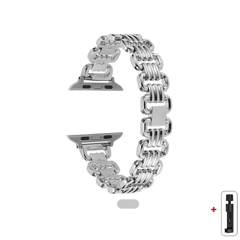 Stainless Steel Apple Watch Strap Series 10/9/8/7/6/5/4/ SE / Ultra 8 1/2