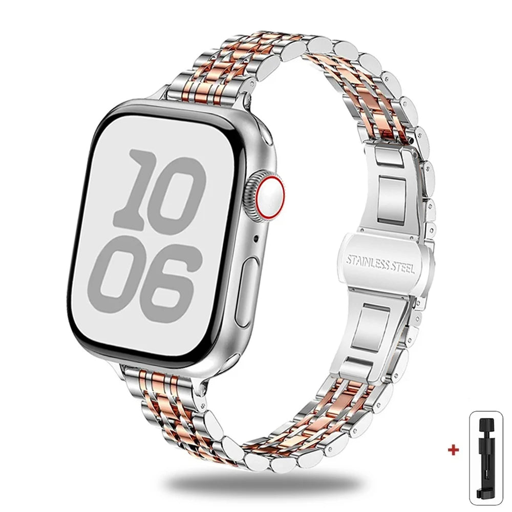 Stainless Steel Strap For Apple Watch Band Series 10/9/8/7/6/5/4/ SE / Ultra 8 1/2