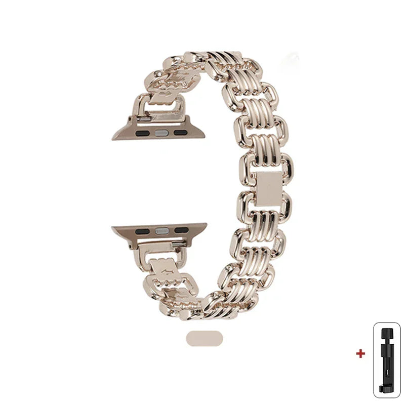 Stainless Steel Apple Watch Strap Series 10/9/8/7/6/5/4/ SE / Ultra 8 1/2