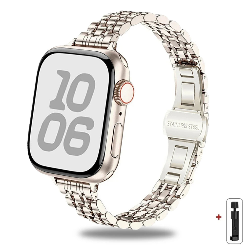 Stainless Steel Strap For Apple Watch Band Series 10/9/8/7/6/5/4/ SE / Ultra 8 1/2