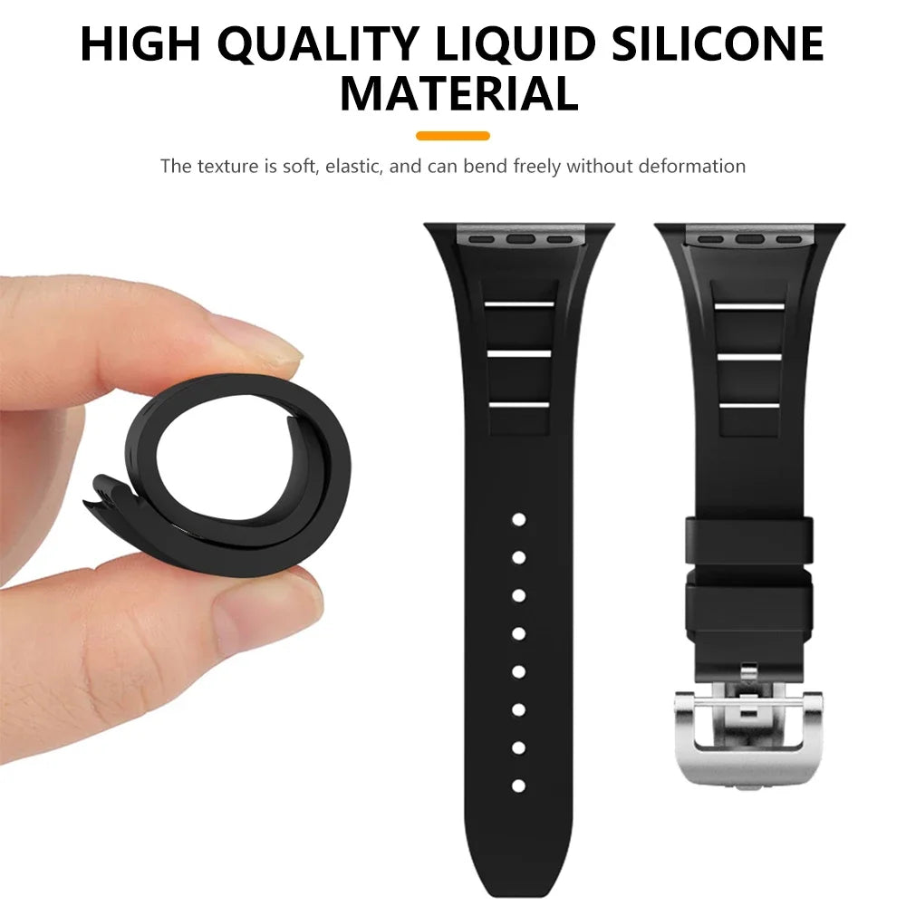 Silicone Apple Watch Band Series 10/9/8/7/6/5/4/ SE / Ultra 8 1/2