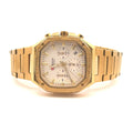 Women's Gold Tone Octagonal Bezel Chronograph Watch