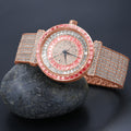 Women's Rose Gold Crystal Dress Watch Luxury Sparkle