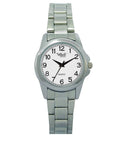Women's Silver Stainless Bracelet Watch White Dial Quartz