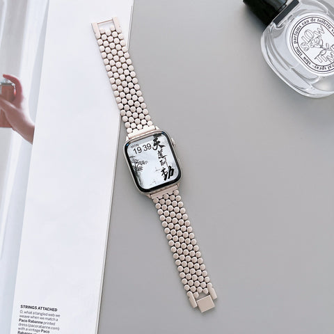 Starlight Stainless Steel Apple Watch Band