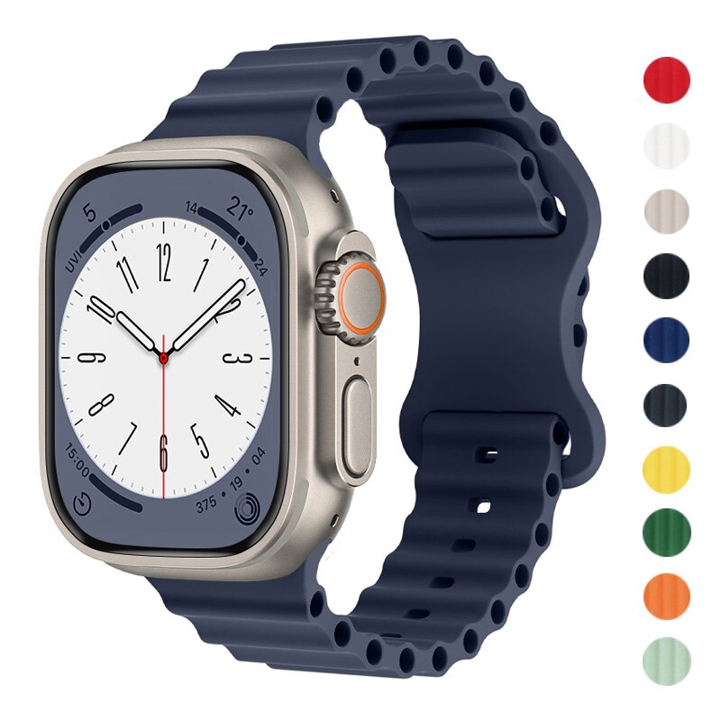Silicone Ocean Strap For Apple Watch Band
