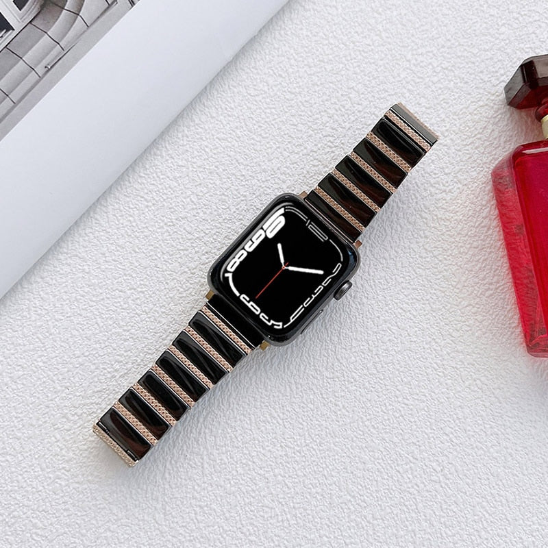 Ceramic Metal Apple Watch Strap
