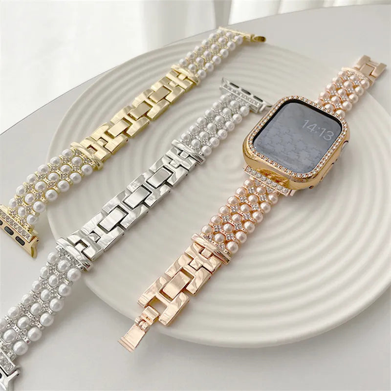 Apple Watch Band with Pearls