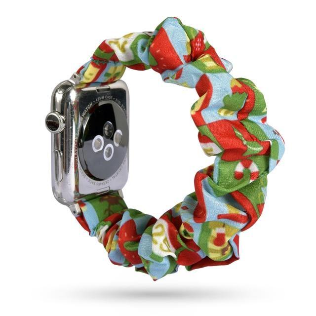 Scrunchie Elastic Apple Watch Band - arleathercraft