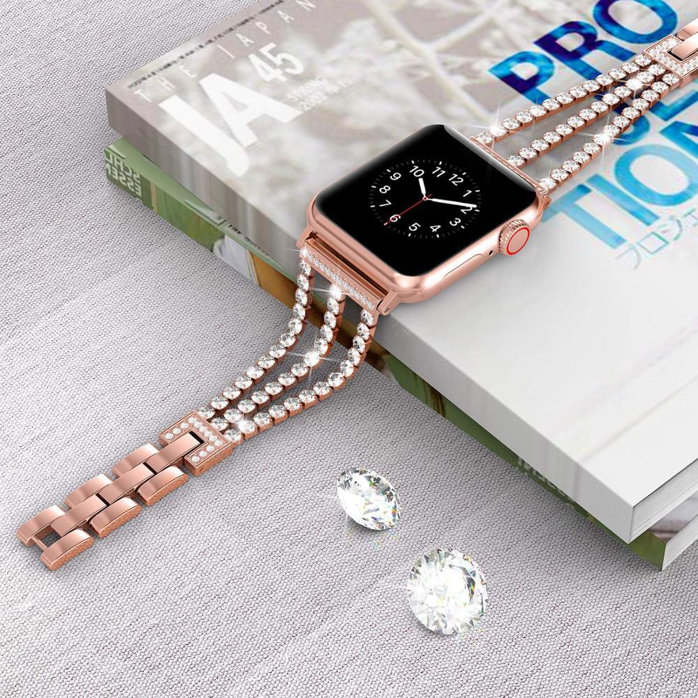 Diamond Apple Watch Band - arleathercraft