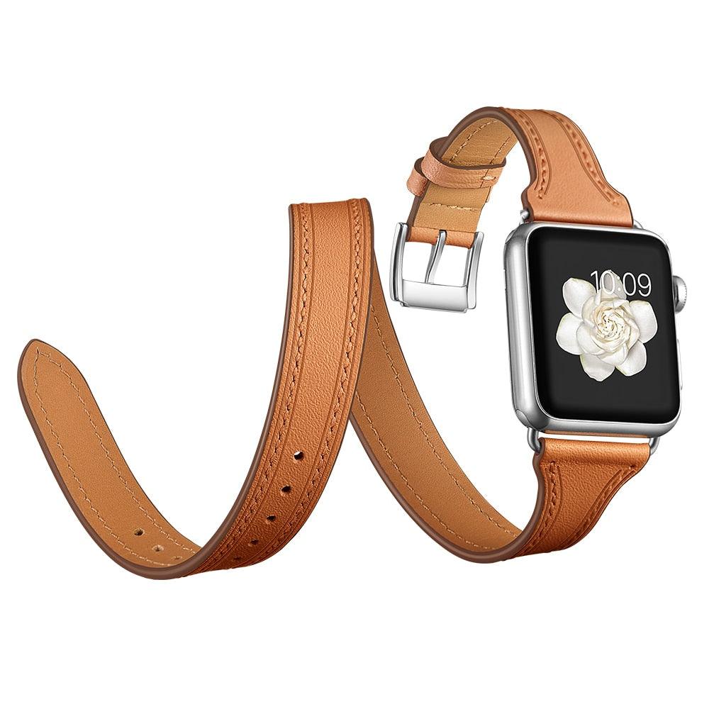 Genuine Leather Apple Watch Band - arleathercraft