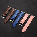 Leather Apple Watch Band Series 10/9/8/7/6/5/4/ SE / Ultra 8 1/2 - Arleathercraft Pink / 38/40/41 MM