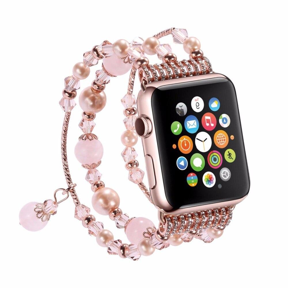 Beaded Apple Watch Band - arleathercraft