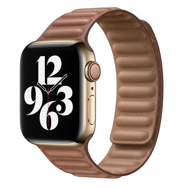 Loop Apple Watch BandClasp Type: Magnetic without buckleItem Type: WatchbandsBand Material Type: LeatherCondition: New with tagsBand Length: 18cmClasp Type: Genuine Leather wristband wri[focus_keyword]Apple Watch Band