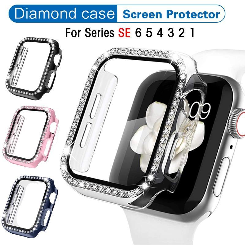 Diamond Apple Watch CaseCase Material: PlasticItem Type: Watch Cases[focus_keyword]Apple Phone CaseArleathercraft