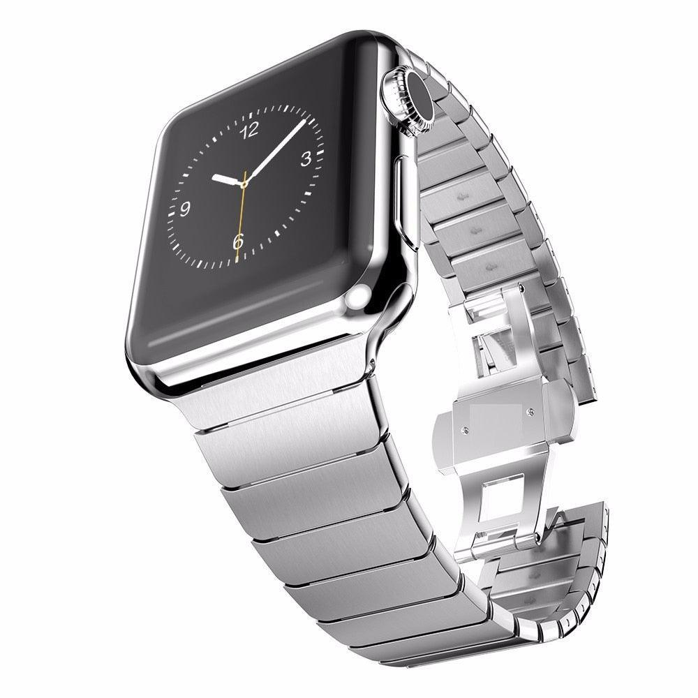 Stainless Steel Strap Apple Watch - arleathercraft