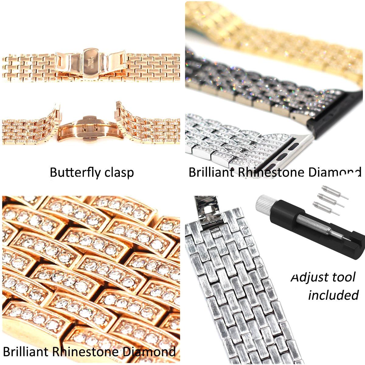 Diamond Apple Watch Band - arleathercraft