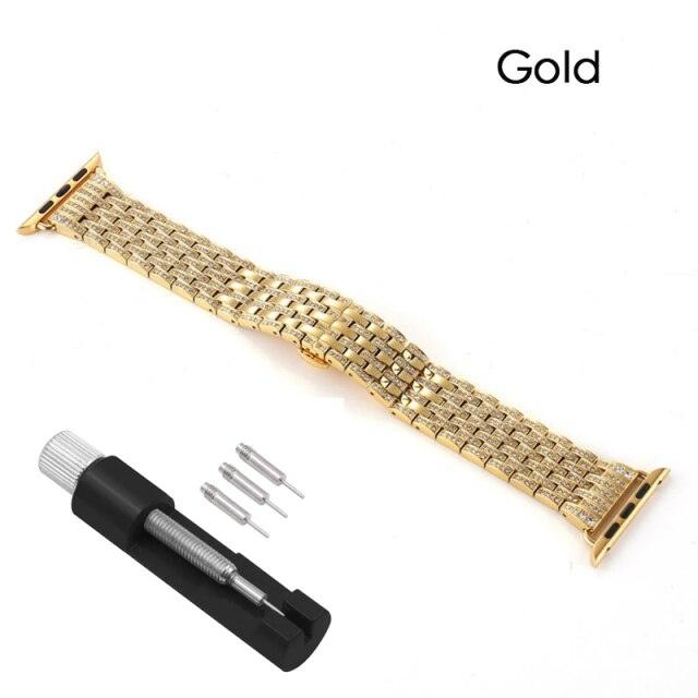 Diamond Apple Watch Band - arleathercraft