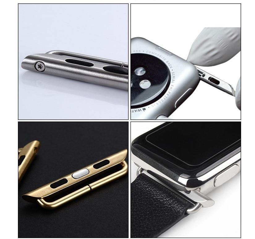 Apple Watch Band ConnectorBand Length: 20cmItem Type: WatchbandsBand Material Type: Stainless SteelCondition: New without tagsClasp Type: buckleDrop shipping: supportwholesale: support wholes[focus_keyword]Watch Accessory