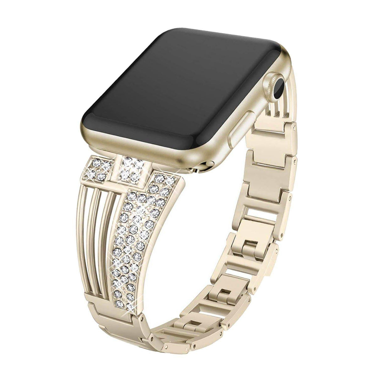 Diamond Apple Watch BandBand Length: 21cmItem Type: WatchbandsCondition: New without tagsClasp Type: buckle[focus_keyword]Apple Watch BandArleathercraft