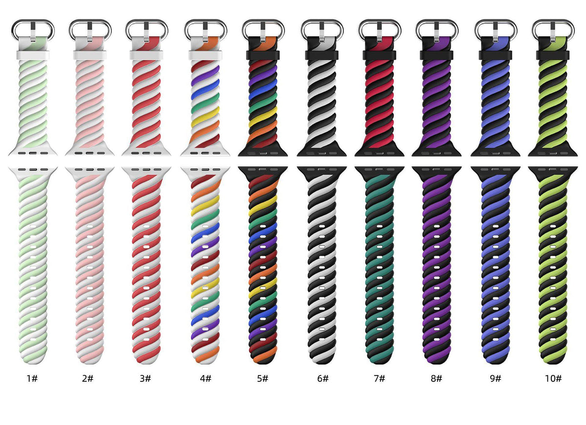 Rubber Rainbow Apple Watch Band