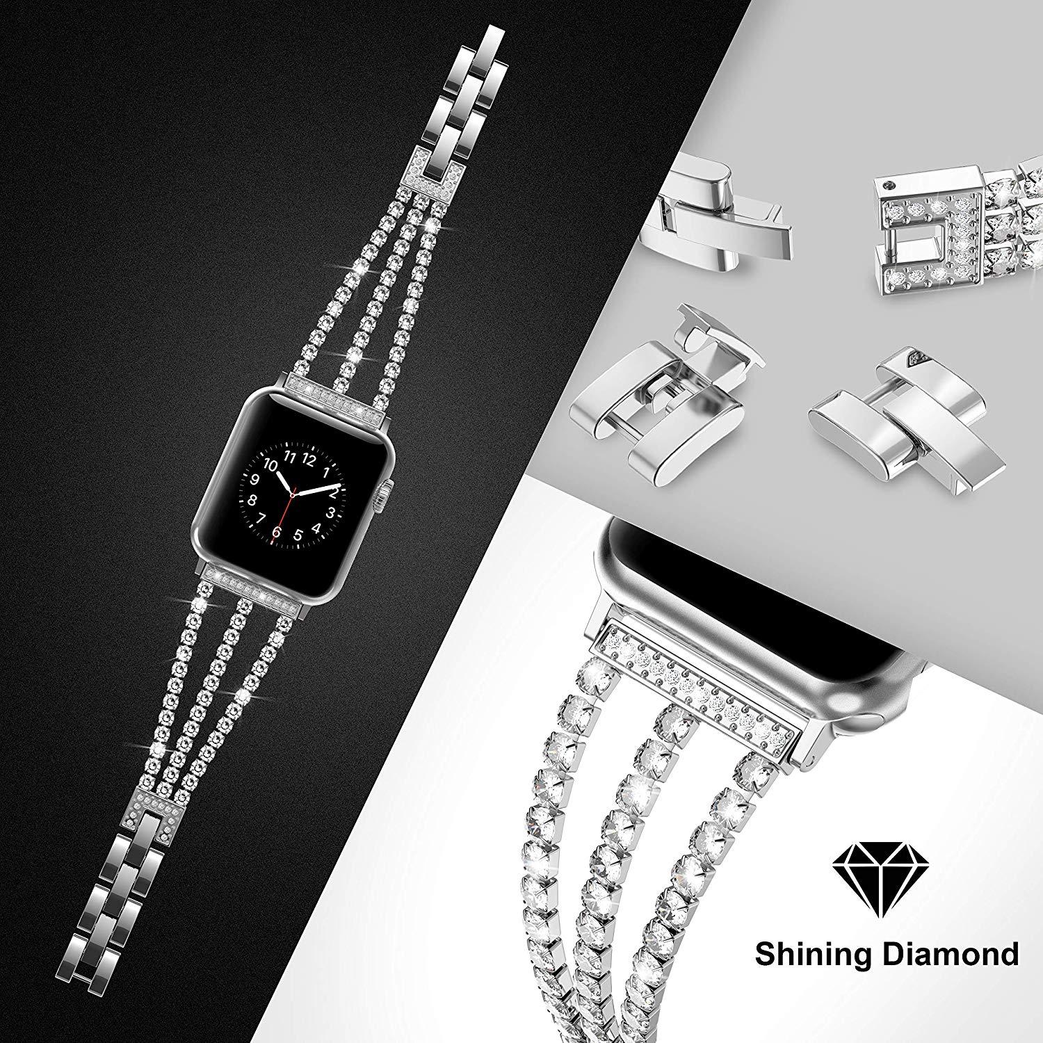 Diamond Apple Watch Band - arleathercraft