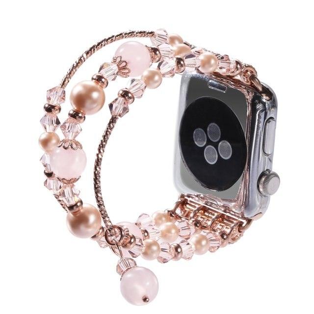 Beaded Apple Watch Band - arleathercraft