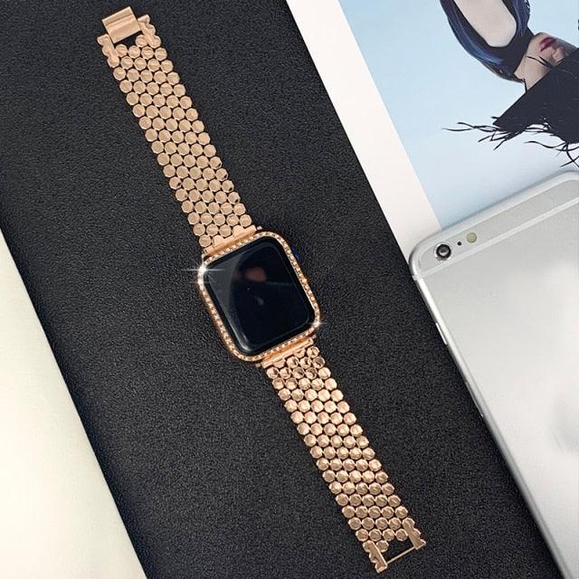 Chain Apple Watch band+Case - arleathercraft