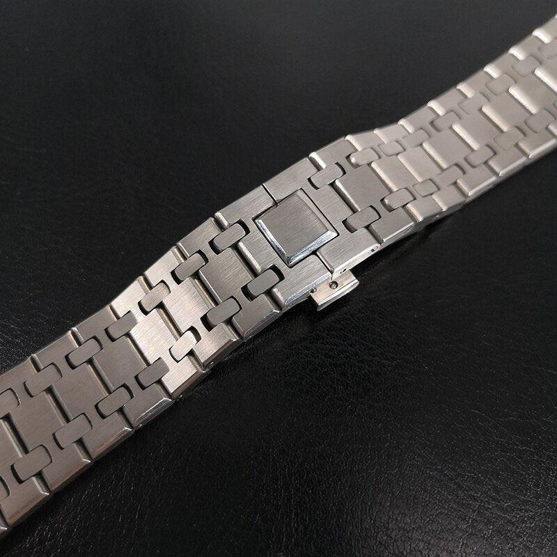 Stainless Steel Apple Watch Strap - arleathercraft