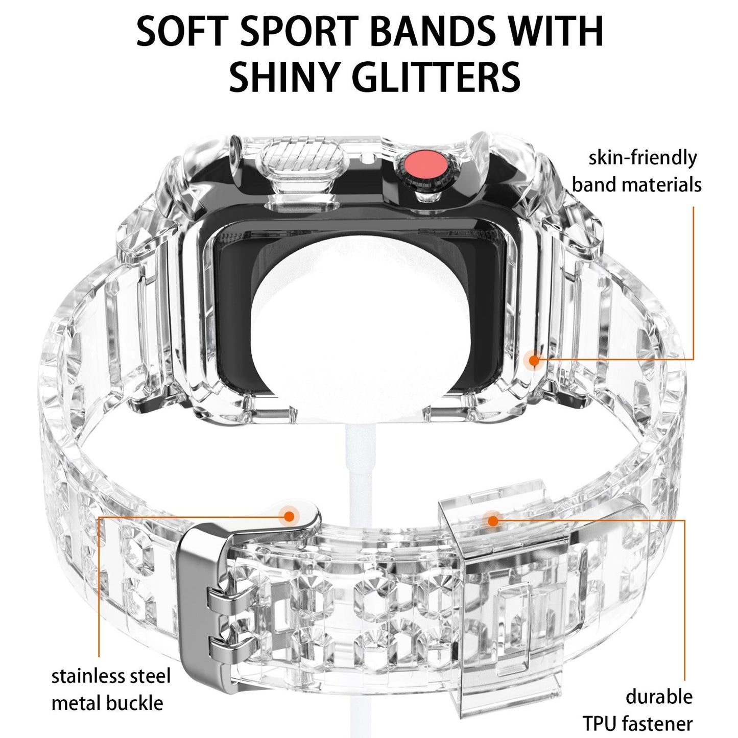 Transparent Apple Watch Band - arleathercraft