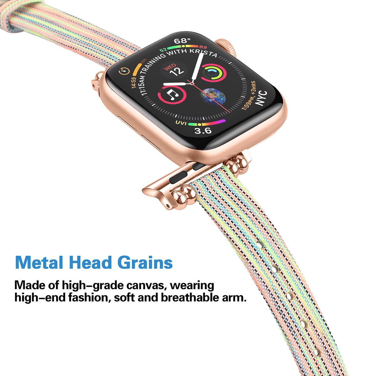 Canvas Apple Watch Band - arleathercraft