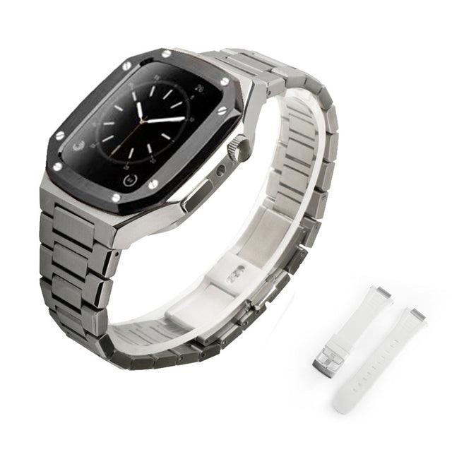 Stainless Steel Apple Watch Band+Case - arleathercraft