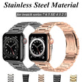 Stainless Steel Apple Watch Band Series 10/9/8/7/6/5/4/ SE / Ultra 8 1/2 - Arleathercraft Gray / 42/44/45/49 MM